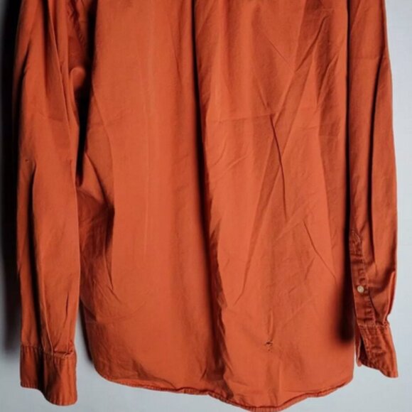 Consensus Sportswear Men's Orange Long Sleeve Collared Button Down Shirt Size XL - Picture 3 of 4